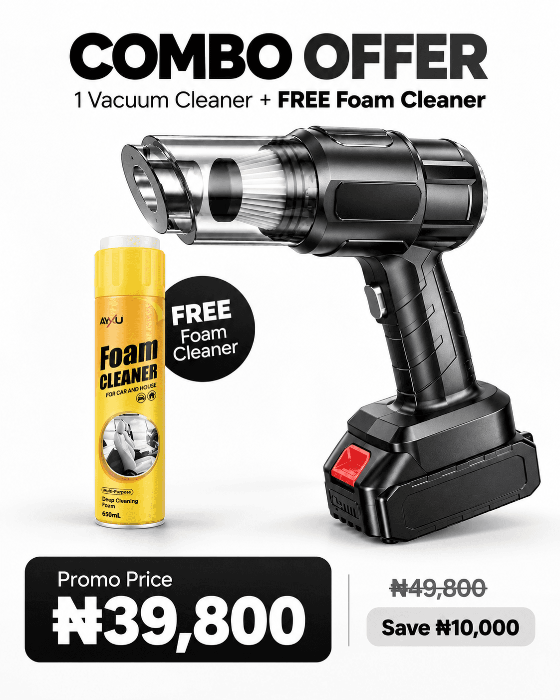 One 3-in-1 multifunctional cleaning kit package offer